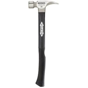 Stiletto 16 oz Titanium Milled Face Hammer with 18 -inch Hybrid Fib