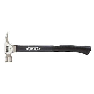 Stiletto 16 oz Titanium Smooth Face Hammer with 18 -inch Hybrid Fib