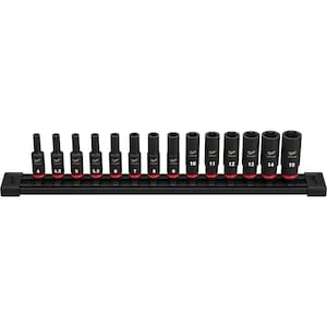 Milwaukee Tool SHOCKWAVE 1/4 -inch Drive Metric Deep Well 6 Point Impact