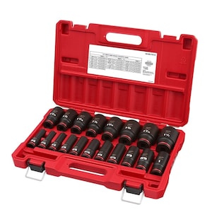 Milwaukee Tool SHOCKWAVE 1/2 -inch Drive SAE 6 Point Impact Socket Set (1
