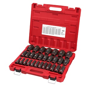 Milwaukee Tool SHOCKWAVE 1/2 -inch Drive Metric 6 Point Impact Socket Set