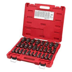 Milwaukee Tool SHOCKWAVE 1/2 -inch Drive SAE and Metric 6 Point Impact So
