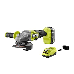 RYOBI 18V ONE+ HP Brushless 4-1/2-inch Angle Grinder Kit with 4.