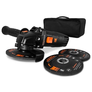 WEN 7.5 Amp Corded 4-1/2 in. Angle Grinder with Reversible Han