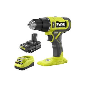 RYOBI 18V ONE+ Lithium-Ion Cordless 1/2 in. Hammer Drill Kit wit