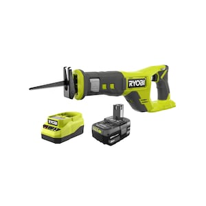 RYOBI 18V ONE+ Lithium-Ion Cordless Reciprocating Saw Kit with 4