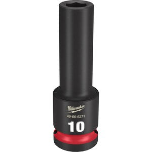 Milwaukee Tool SHOCKWAVE Impact Duty 1/2 inch Drive 10MM Deep 6 Point Soc