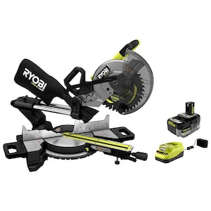 RYOBI 18V ONE+ HP Brushless Cordless 10-inch Mitre Saw Kit with