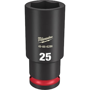 Milwaukee Tool SHOCKWAVE Impact Duty 1/2 inch Drive 25MM Deep 6 Point Soc