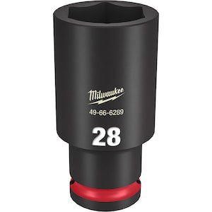 Milwaukee Tool SHOCKWAVE Impact Duty 1/2 inch Drive 28MM Deep 6 Point Soc