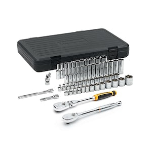 GearWrench 3/8 in. Drive 6-Point Ratchet and SAE/Metric Socket Set (5