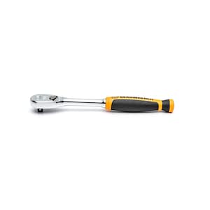 GearWrench 1/4 in. Drive x 6 in. 90-Tooth Dual Material Teardrop Ratc