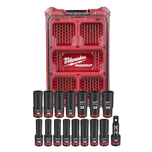 Milwaukee Tool SHOCKWAVE Impact-Duty 1/2 in. Drive Metric Deep Well Impac