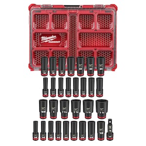 Milwaukee Tool SHOCKWAVE Impact-Duty 1/2 in. Drive Metric and SAE Deep We