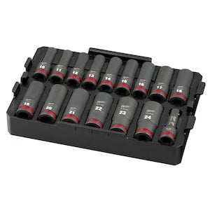 Milwaukee Tool SHOCKWAVE Impact-Duty 1/2 in. Drive Metric Deep Well Impac