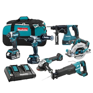MAKITA 18V LXT Lithium-Ion Brushless Cordless 6-Tool Combo Kit w/