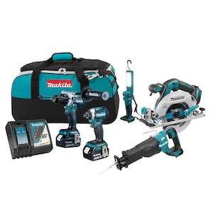 MAKITA 18V LXT Lithium-Ion Brushless Cordless 5-Tool Combo Kit w/