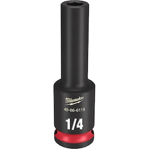 Milwaukee Tool SHOCKWAVE Impact Duty 3/8in Drive 1/4in Deep 6 Point Socke