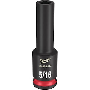 Milwaukee Tool SHOCKWAVE Impact Duty 3/8inDrive 5/16in Deep 6 Point Socke