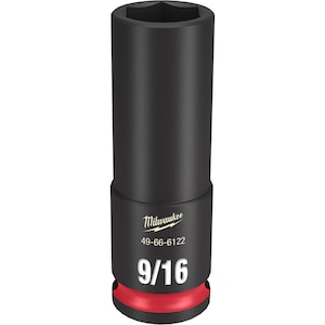 Milwaukee Tool SHOCKWAVE Impact Duty 3/8inDrive 9/16in Deep 6 Point Socke