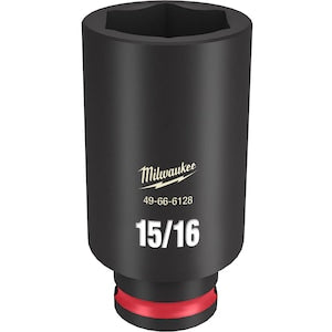 Milwaukee Tool SHOCKWAVE Impact Duty 3/8inDrive 15/16in Deep 6 Point Sock