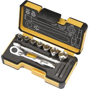 Felo XS 11 Pocket Size 11-Piece Metric Set with Mini Ratchet In