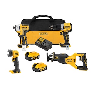 DEWALT 20V MAX Brushless Cordless 4-Tool Combo Kit with (2) 5Ah B