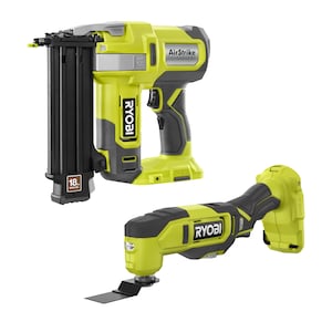RYOBI 18V ONE+ Cordless Battery 18-Gauge Brad Nailer and Multi-T