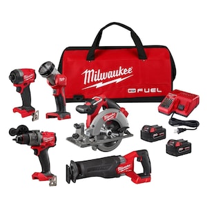 Milwaukee Tool M18 FUEL 18V Lithium-Ion Brushless Cordless Combo Kit (5-T