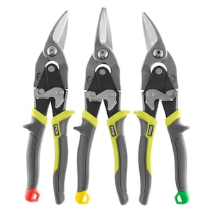 RYOBI Heavy Duty Straight Cut Aviation Snips Set (3-Piece)