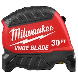 Milwaukee Tool 30 ft. x 1-5/16 in. Wide Blade Tape Measure with 17 ft. Re