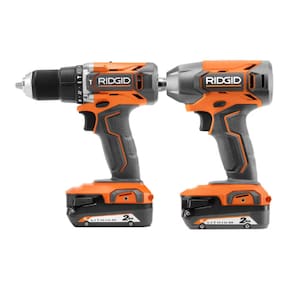 RIDGID 18V 2-Tool Combo Kit with 1/2 in. Hammer Drill/Driver, Imp