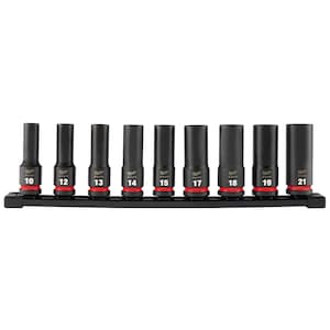 Milwaukee Tool SHOCKWAVE Impact Duty 1/2" Drive Metric Deep 6 Point Socke