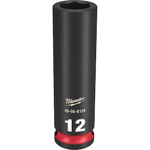 Milwaukee Tool SHOCKWAVE Impact Duty 3/8in Drive 12MM Deep 6 Point Socket