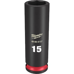 Milwaukee Tool SHOCKWAVE Impact Duty 3/8in Drive 15MM Deep 6 Point Socket