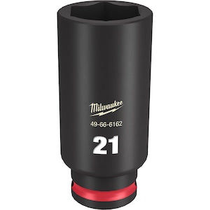 Milwaukee Tool SHOCKWAVE Impact Duty 3/8in Drive 21MM Deep 6 Point Socket