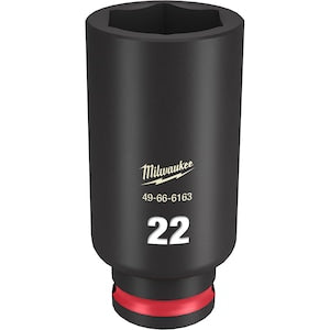 Milwaukee Tool SHOCKWAVE Impact Duty 3/8in Drive 22MM Deep 6 Point Socket