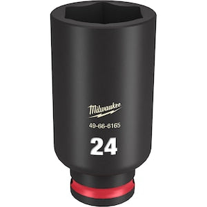 Milwaukee Tool SHOCKWAVE Impact Duty 3/8in Drive 24MM Deep 6 Point Socket