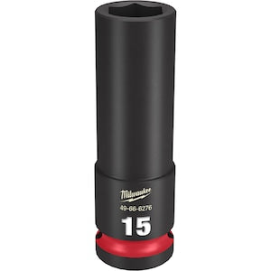 Milwaukee Tool SHOCKWAVE Impact Duty 1/2in Drive 15MM Deep 6 Point Socket