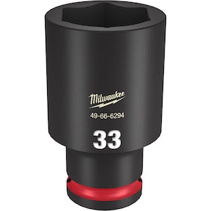 Milwaukee Tool SHOCKWAVE Impact Duty 1/2in Drive 33MM Deep 6 Point Socket