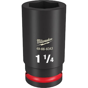 Milwaukee Tool SHOCKWAVE Impact Duty 3/4in Drive 1-1/4in Deep 6 Point Soc