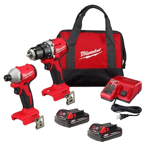 Milwaukee Tool M18 18V Li-Ion Brushless Cordless Compact Drill/Impact Com