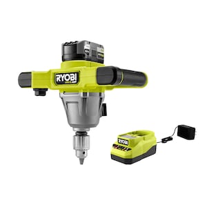 RYOBI 18V ONE+ HP Brushless 1/2 in. Mud Mixer Kit with 4.0 Ah HP