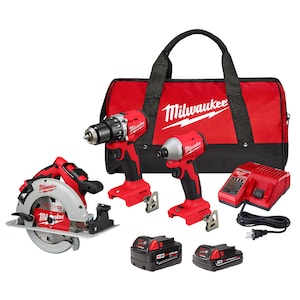 Milwaukee Tool M18 18V Li-Ion Brushless Cordless Hammer Drill, Impact Dri