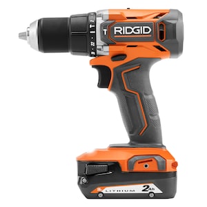 RIDGID 18V 1/2 in Hammer Drill Kit with 2.0 Ah Battery and Charge