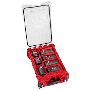 Milwaukee Tool SHOCKWAVE Impact Duty 1 Drive 7PC MM & SAE Wheel Service S