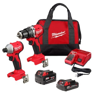 Milwaukee Tool M18 Compact Brushless 2-Tool Combo Kit