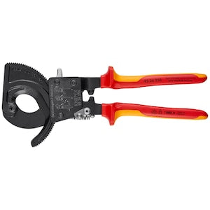 Knipex 10" Ratcheting Cable Cutters-1000V Insulated
