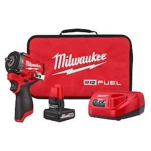 Milwaukee Tool M12 FUEL 12V Li-Ion Brushless Cordless Stubby 3/8 in. Impa