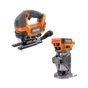 RIDGID 18V Brushless Cordless 2-Tool Combo Kit with Jig Saw and R